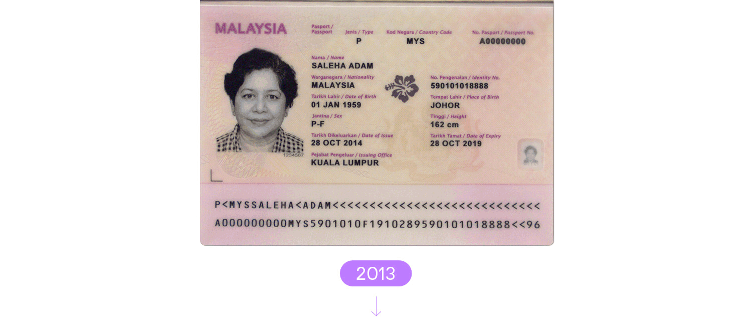 Malaysia passport 2013 series